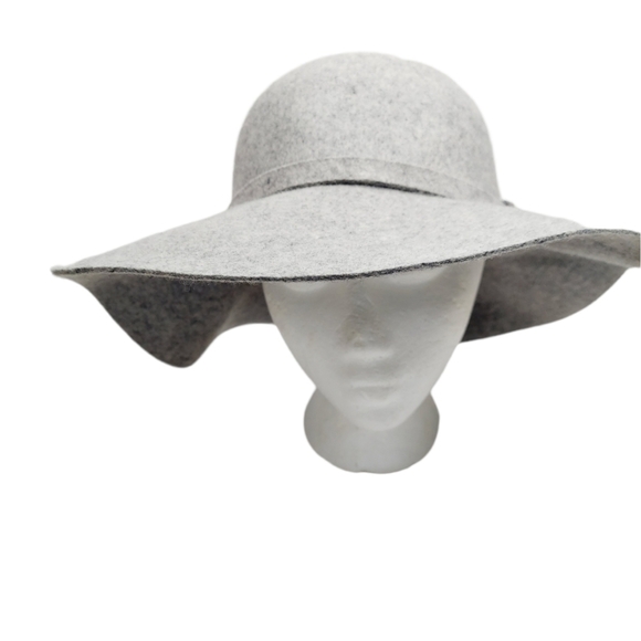 Tart 100% Wool Hat Gray Spickled Floppytable EUC - Picture 3 of 14